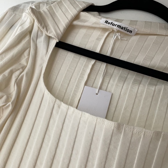 Reformation Vittoria Rib Long Sleeve Knit Dress - Picture 5 of 6